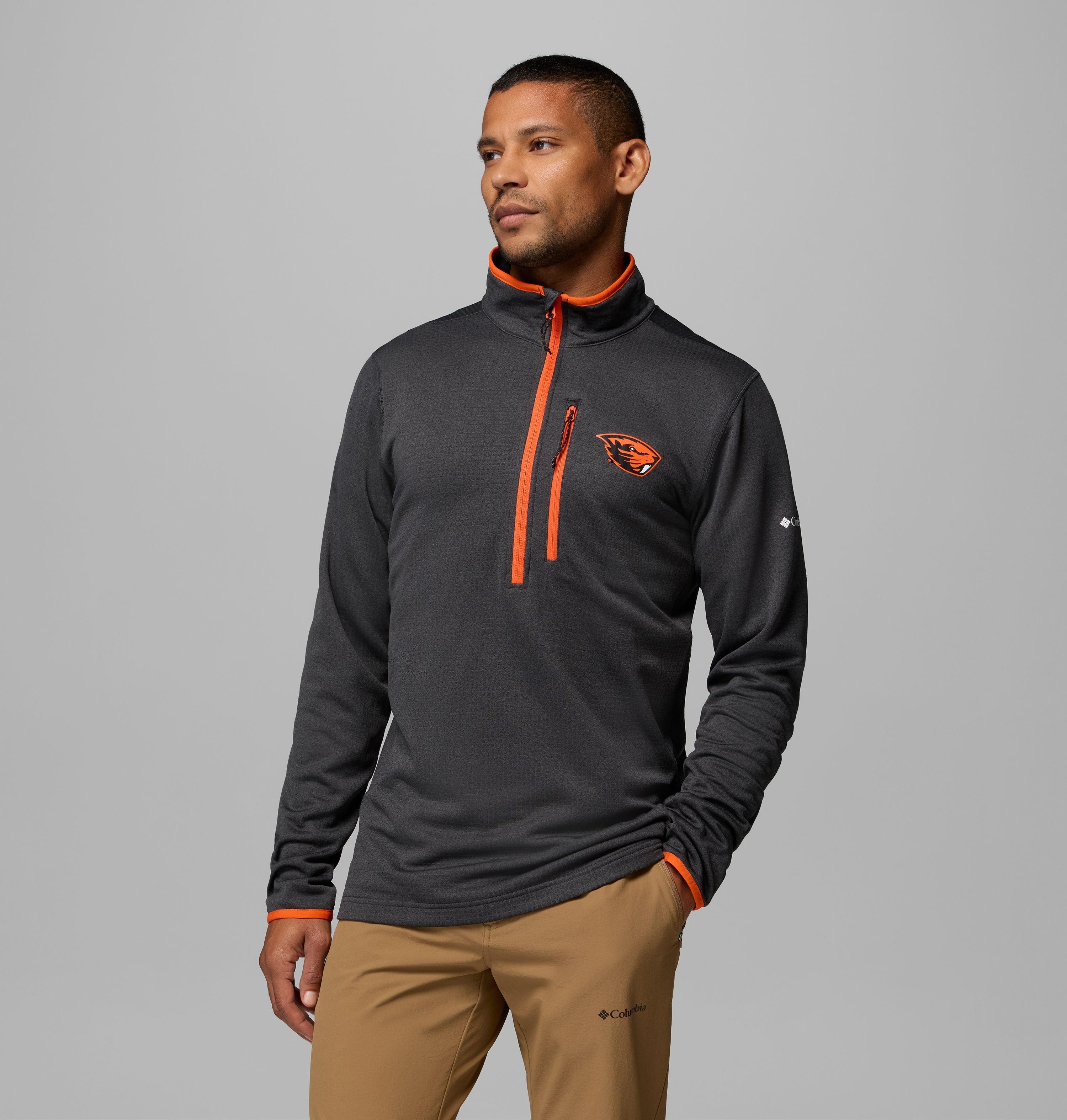 Men's Collegiate Essential Hike Grid Fleece Half Zip - Oregon State