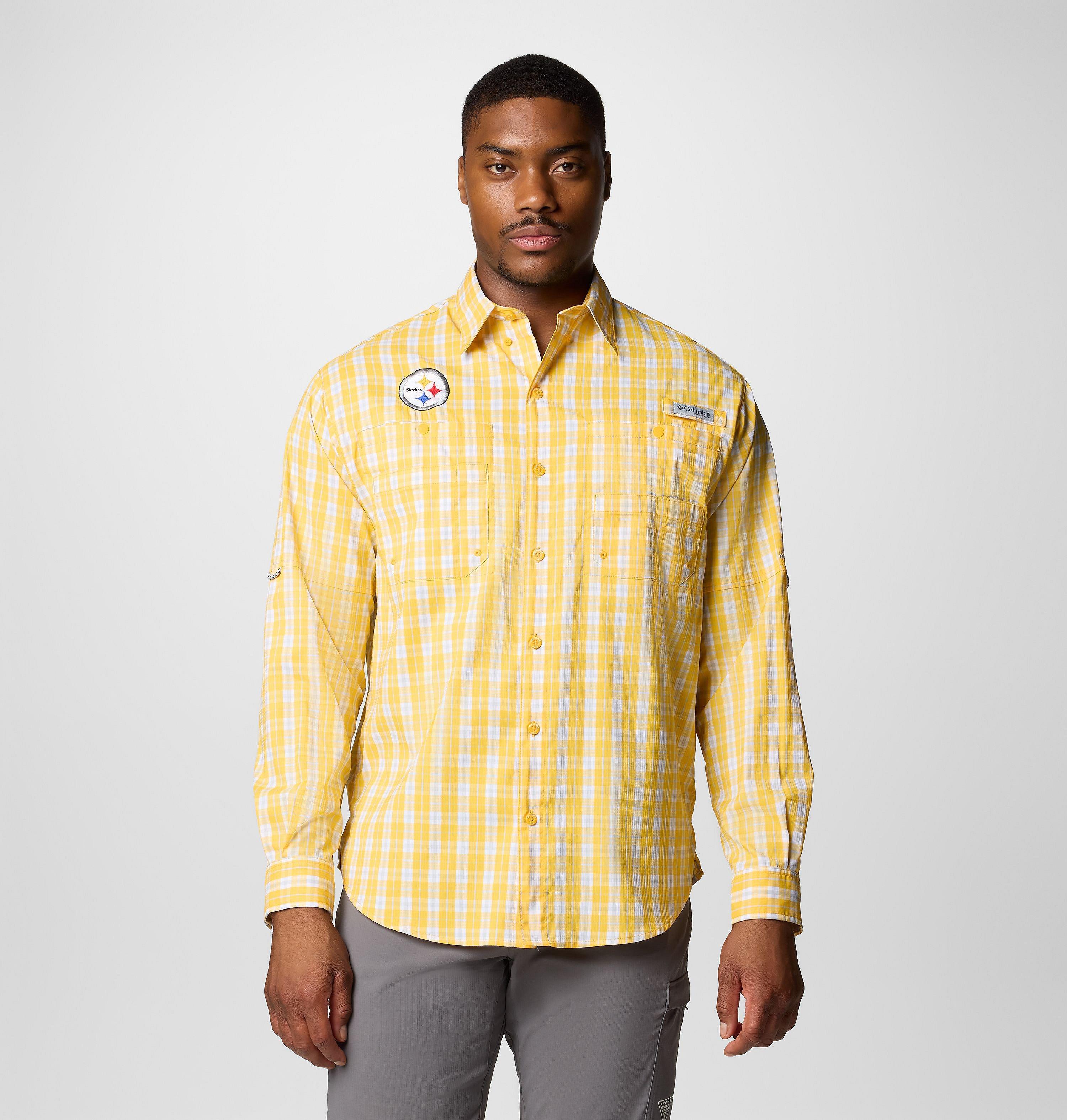 Men's PFG Super Tamiami Long Sleeve Shirt - Pittsburgh Steelers