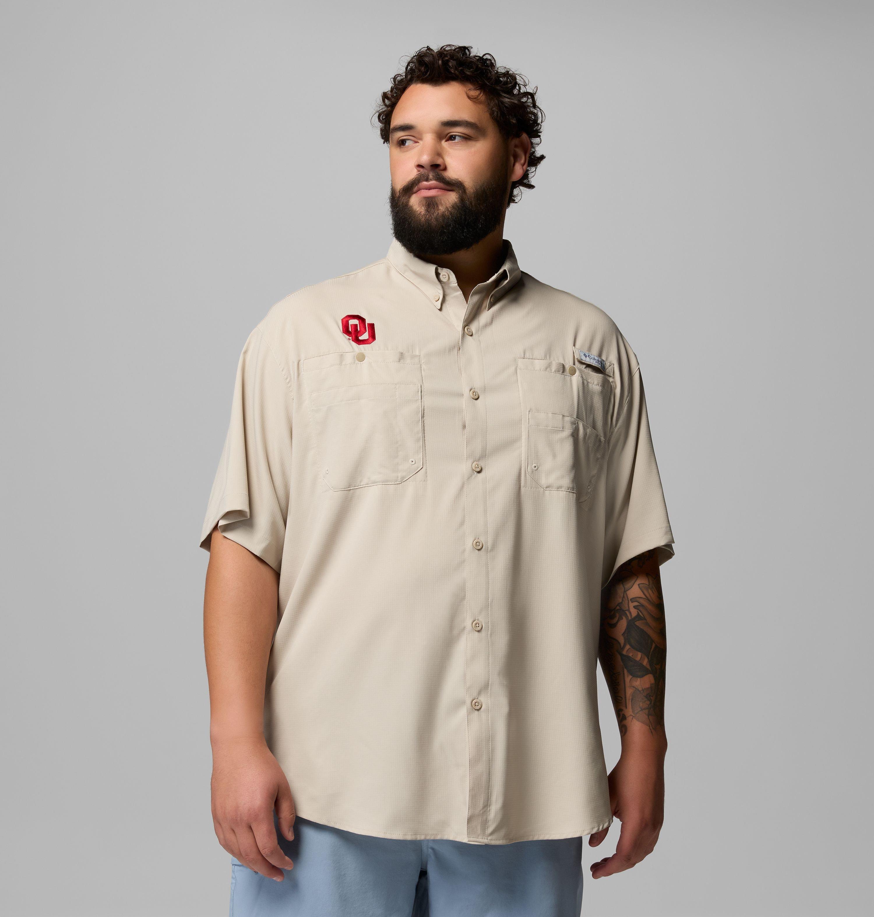 Men's Collegiate PFG Tamiami Short Sleeve Shirt - Big - Oklahoma