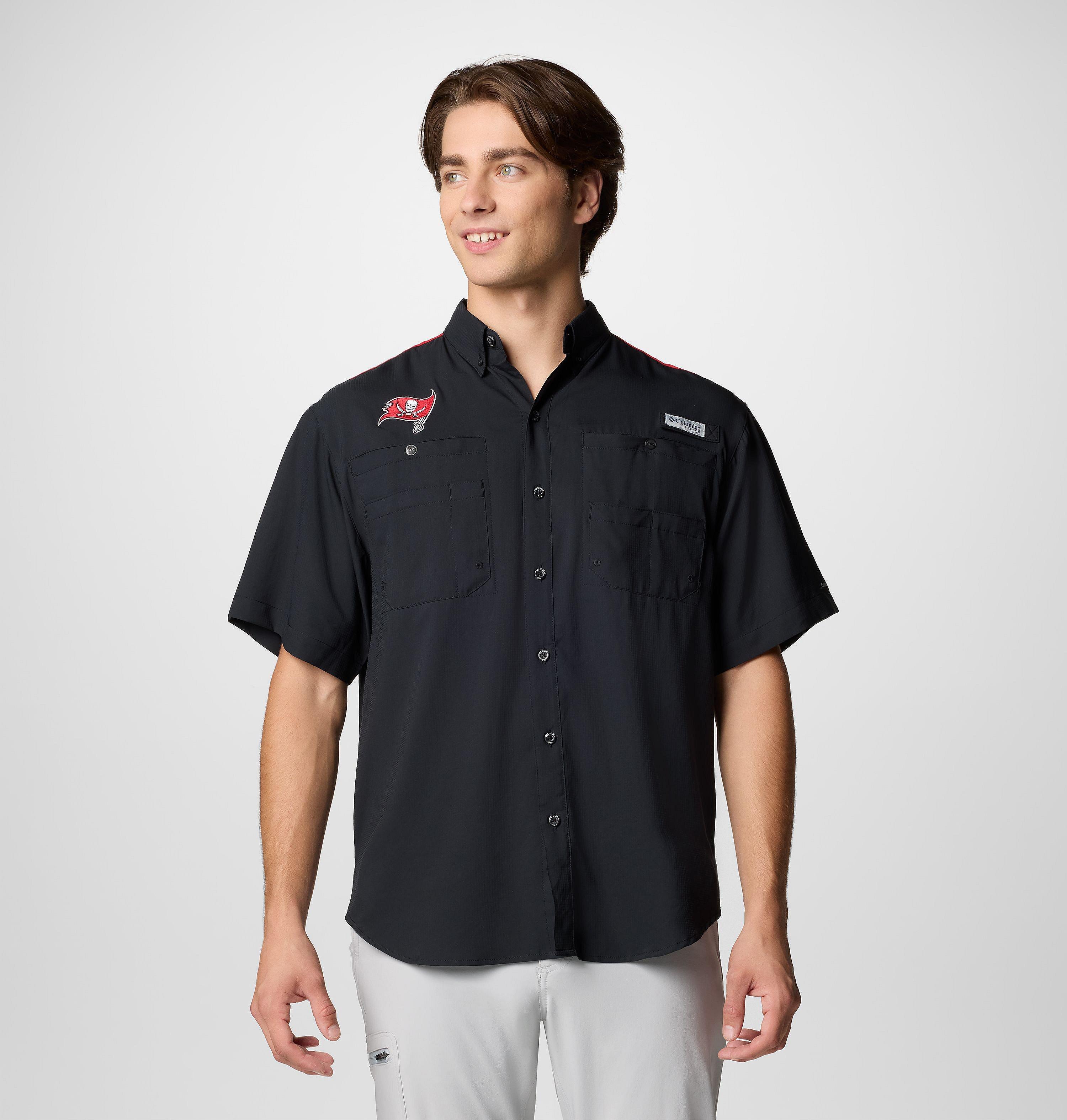 Men's PFG Tamiami Colorblocked Short Sleeve Shirt - Tampa Bay Buccaneers